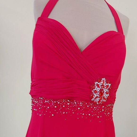 (14) NWT Gorgeous Plus Size 16 Red Evening Gown by WOW - Picture 4 of 5